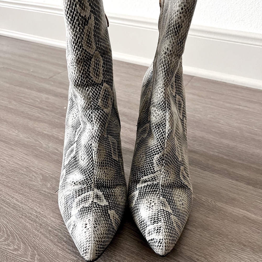 Snake print bootie